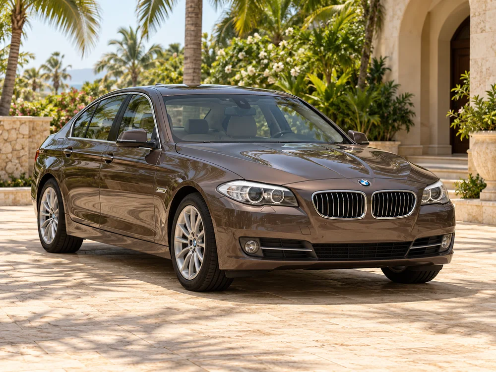 Generated illustration of a brown 2013 BMW 520i