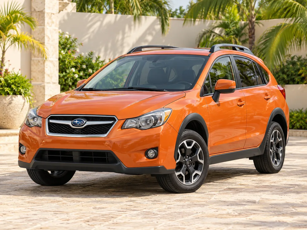 Generated illustration of a orange 2014 Subaru XV